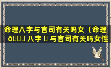 命理八字与官司有关吗女（命理 🐎 八字 ☘ 与官司有关吗女性）